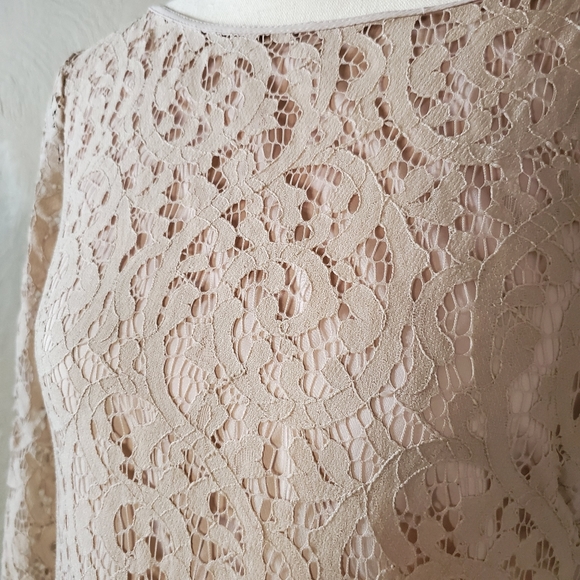 Nine West Size 6 Cream Dress 3/4 Sleeves. - Picture 3 of 13